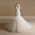 Vintage Fish Cut Sweet Heart Lace Weddding Dress Illusion Back Long Tail